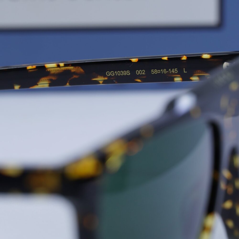 Gucci GG1039S 002 Square Sunglasses - Havana\Green - Picture 8 of 11